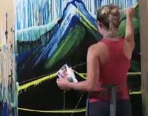 Amy Shackleton Paints without a Paintbrush at AutoCurate.com